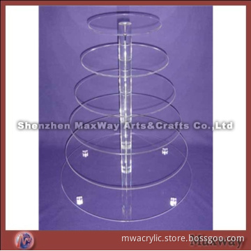 Transparent 6 Tiers Cheap Acrylic Cupcake Stand